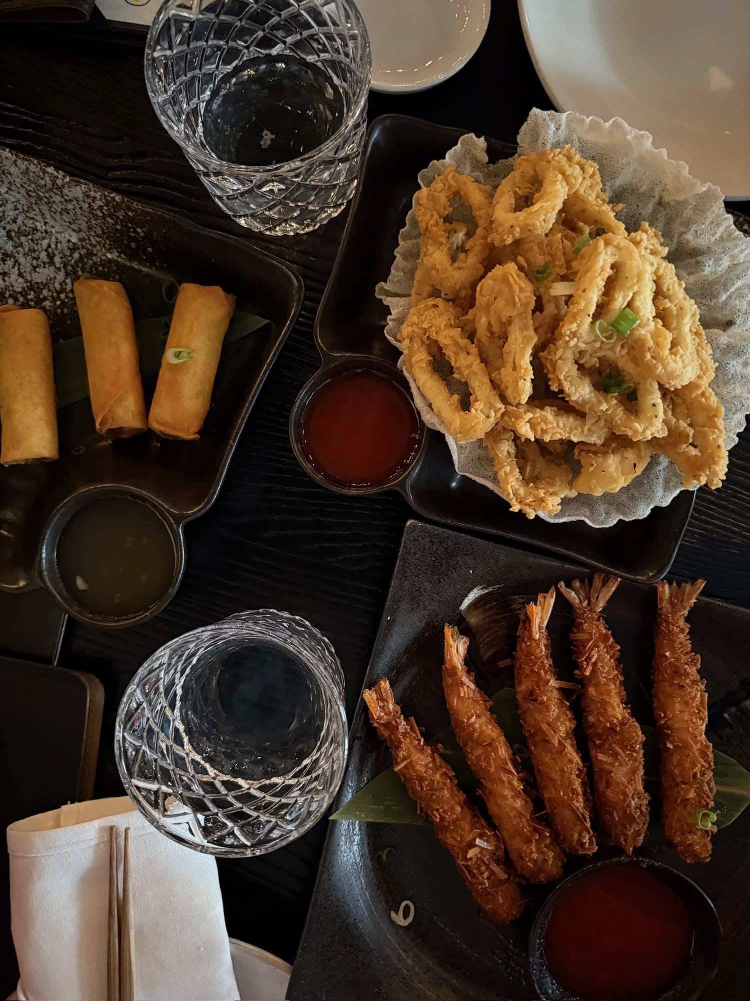 Fried calamari and shrimp tempura