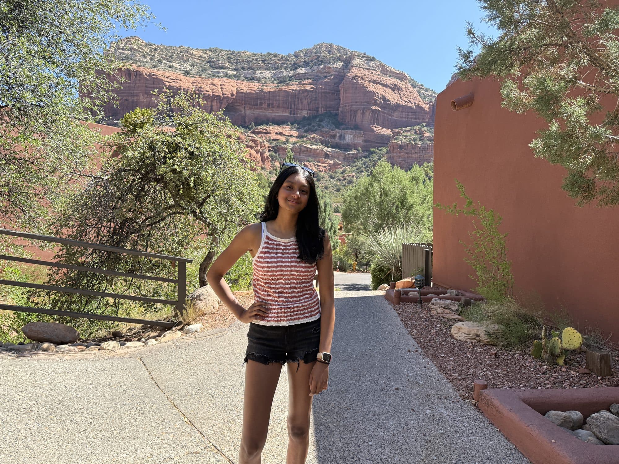 Aanya among the red rocks of Sedona